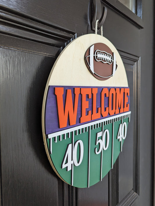 Football Welcome Door Hanger