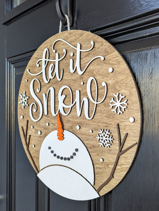 Let It Snow Door Hanger