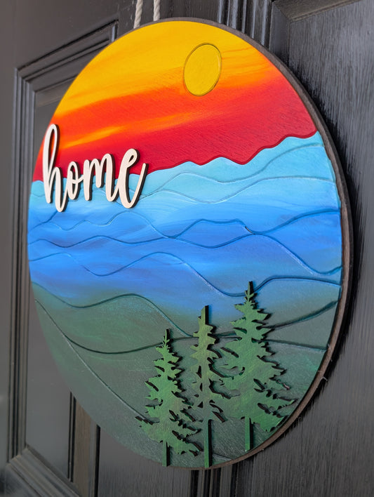 Blue Ridge Mountains Home Door Hanger