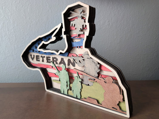 Custom Order - 3D Veteran Sign