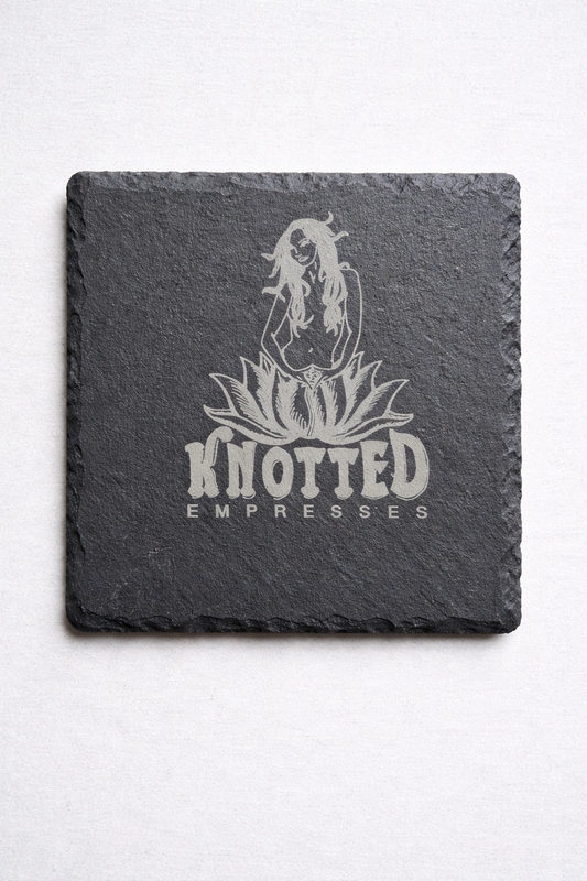 Custom Order - Slate Coasters "Knotted Empress"