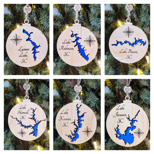 Upstate SC Lake Ornaments