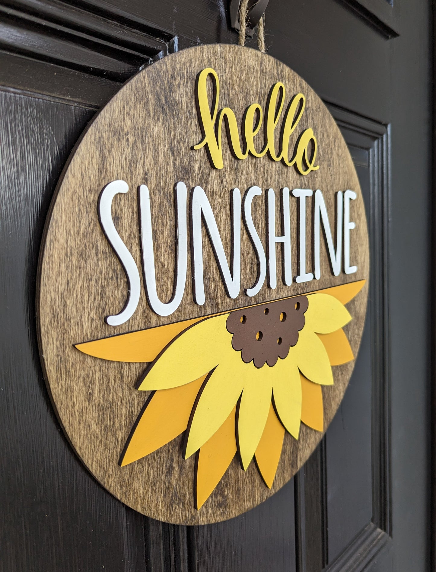 Hello Sunshine Sunflower Door Hanger