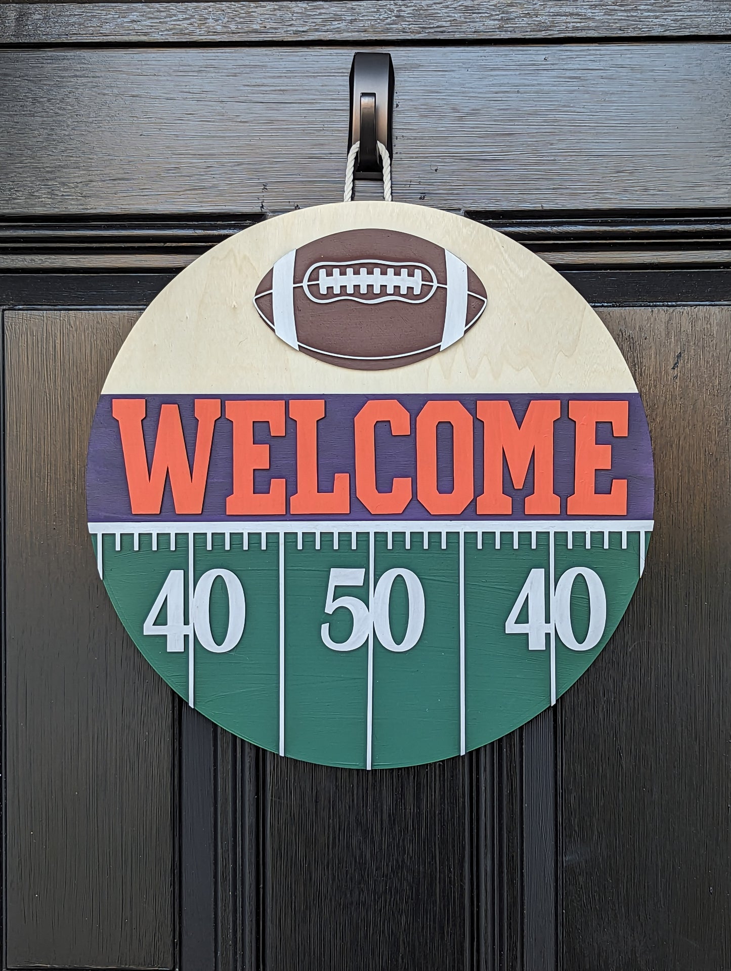 Football Welcome Door Hanger