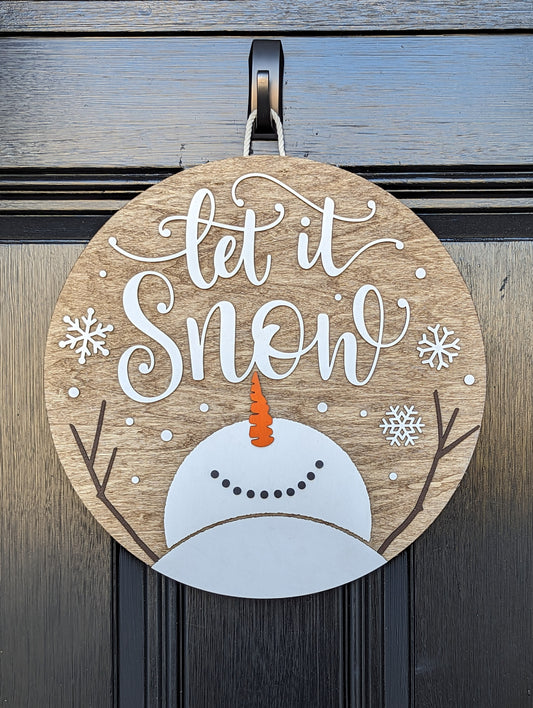 Let It Snow Door Hanger