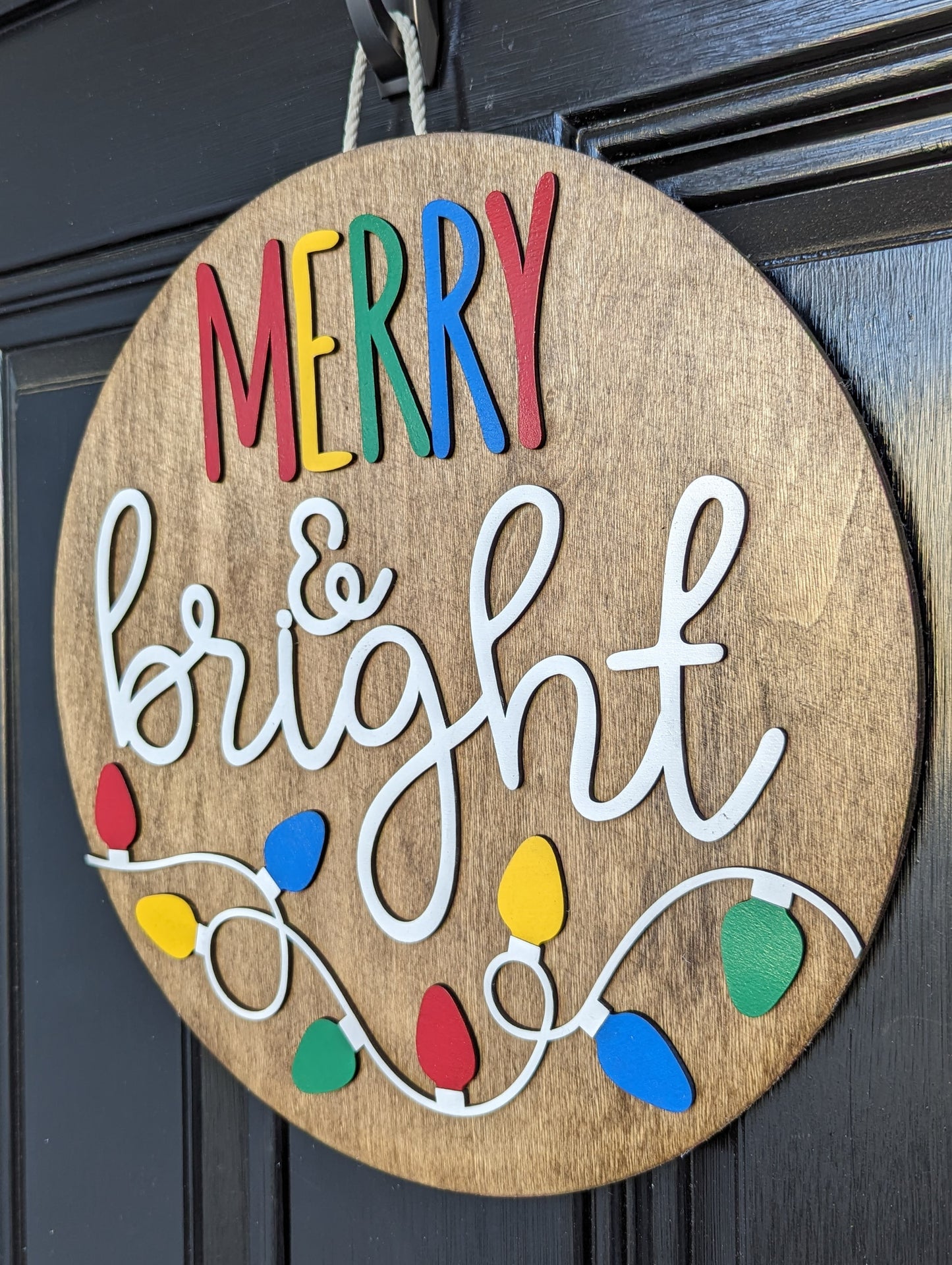 Merry & Bright Door Hanger