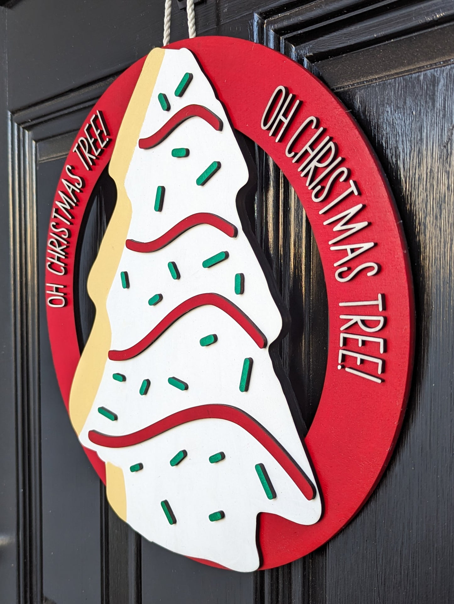 Christmas Tree Cake Door Hanger