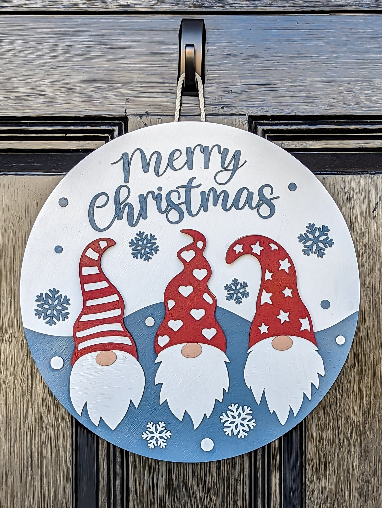 Merry Christmas Gnomes Door Hanger