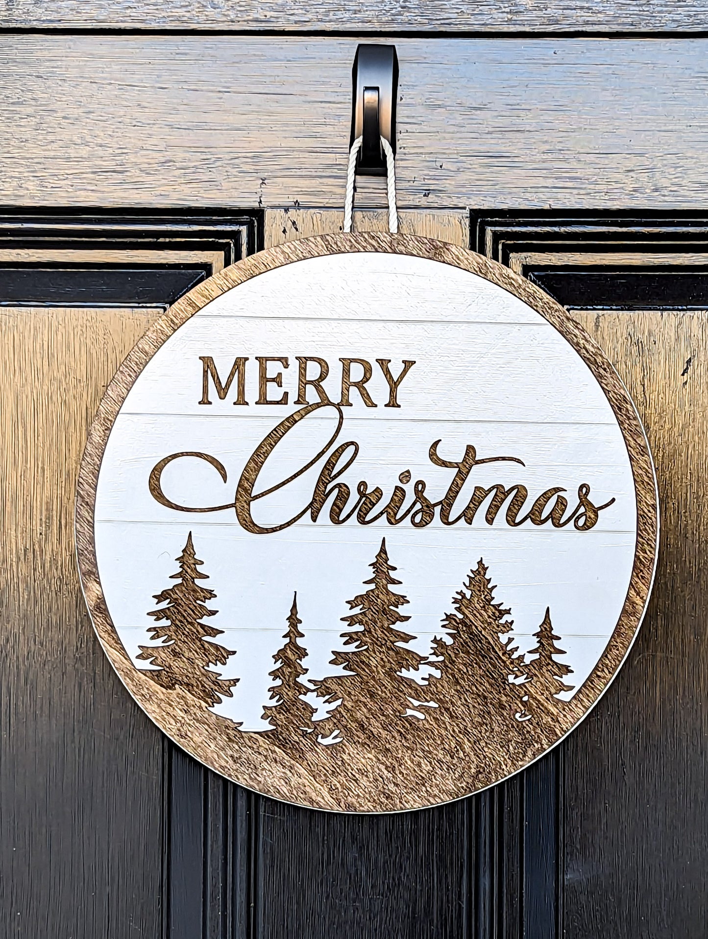 Merry Christmas Stained Door Hanger