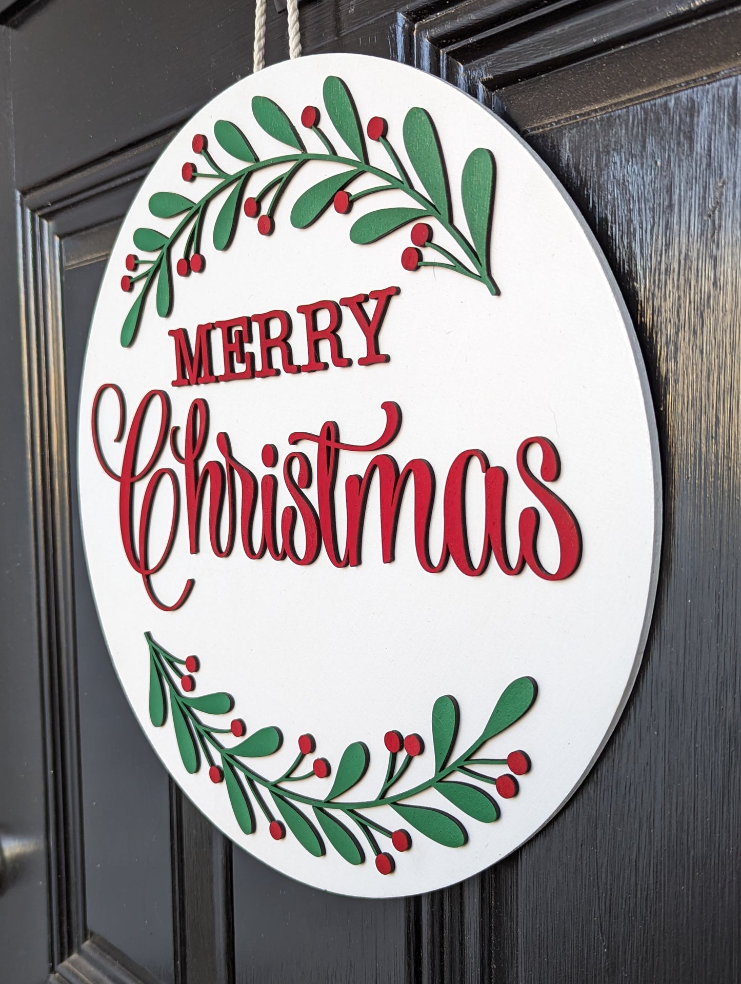 Merry Christmas Wreath Door Hanger