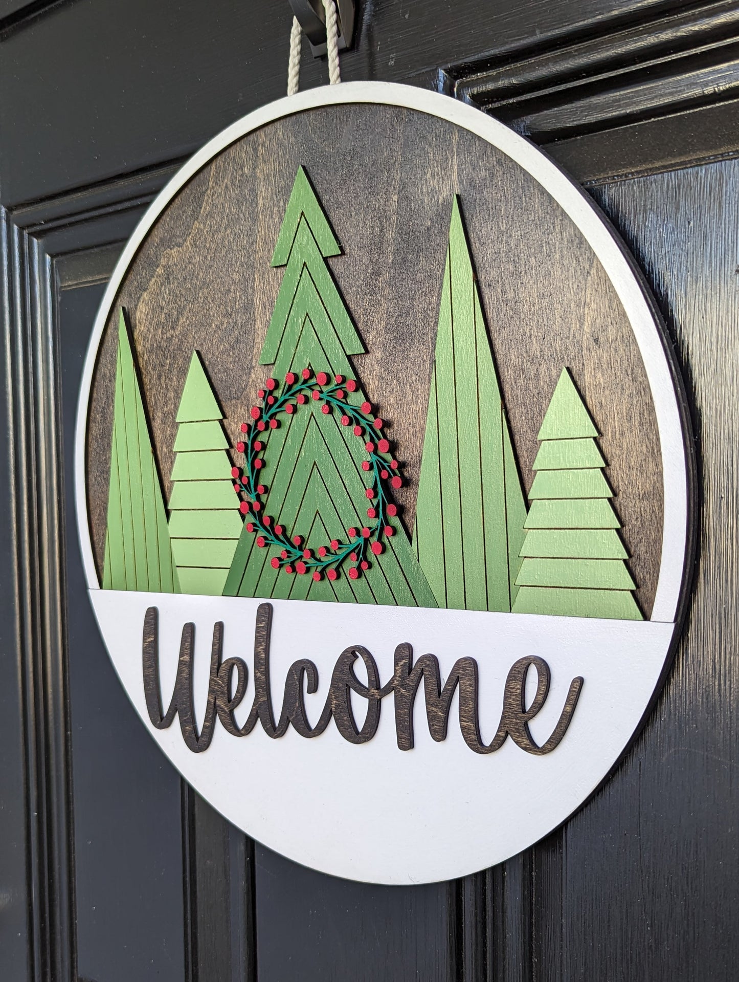 Trees Welcome Door Hanger