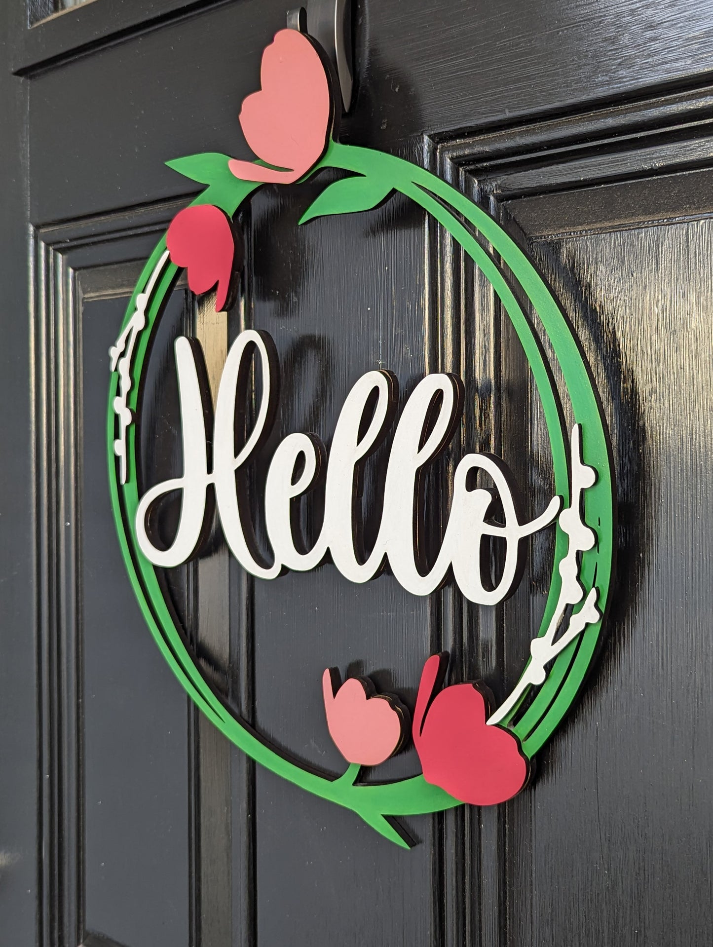 Tulip Hello Door Hanger