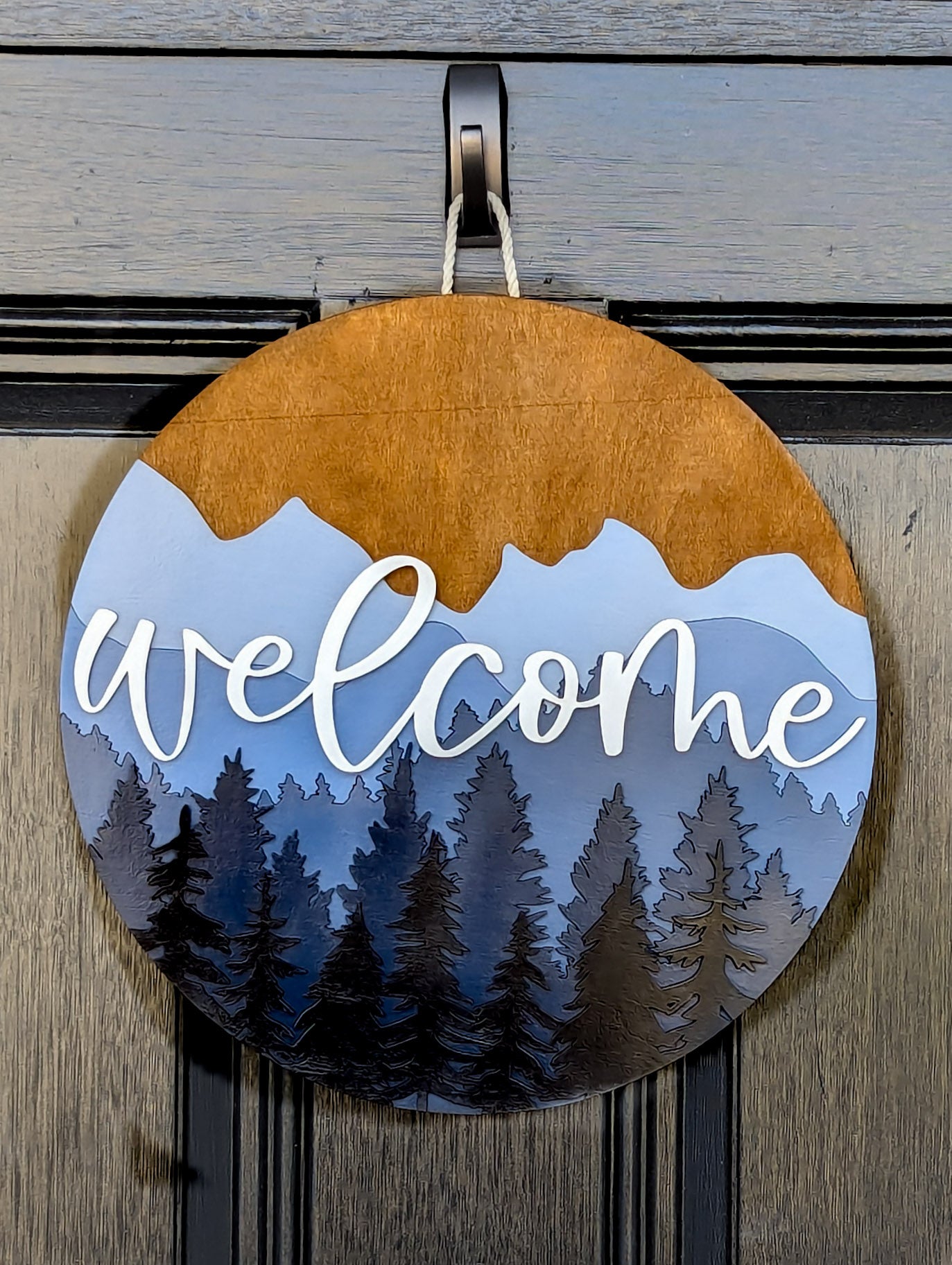 Mountain Welcome Door Hanger