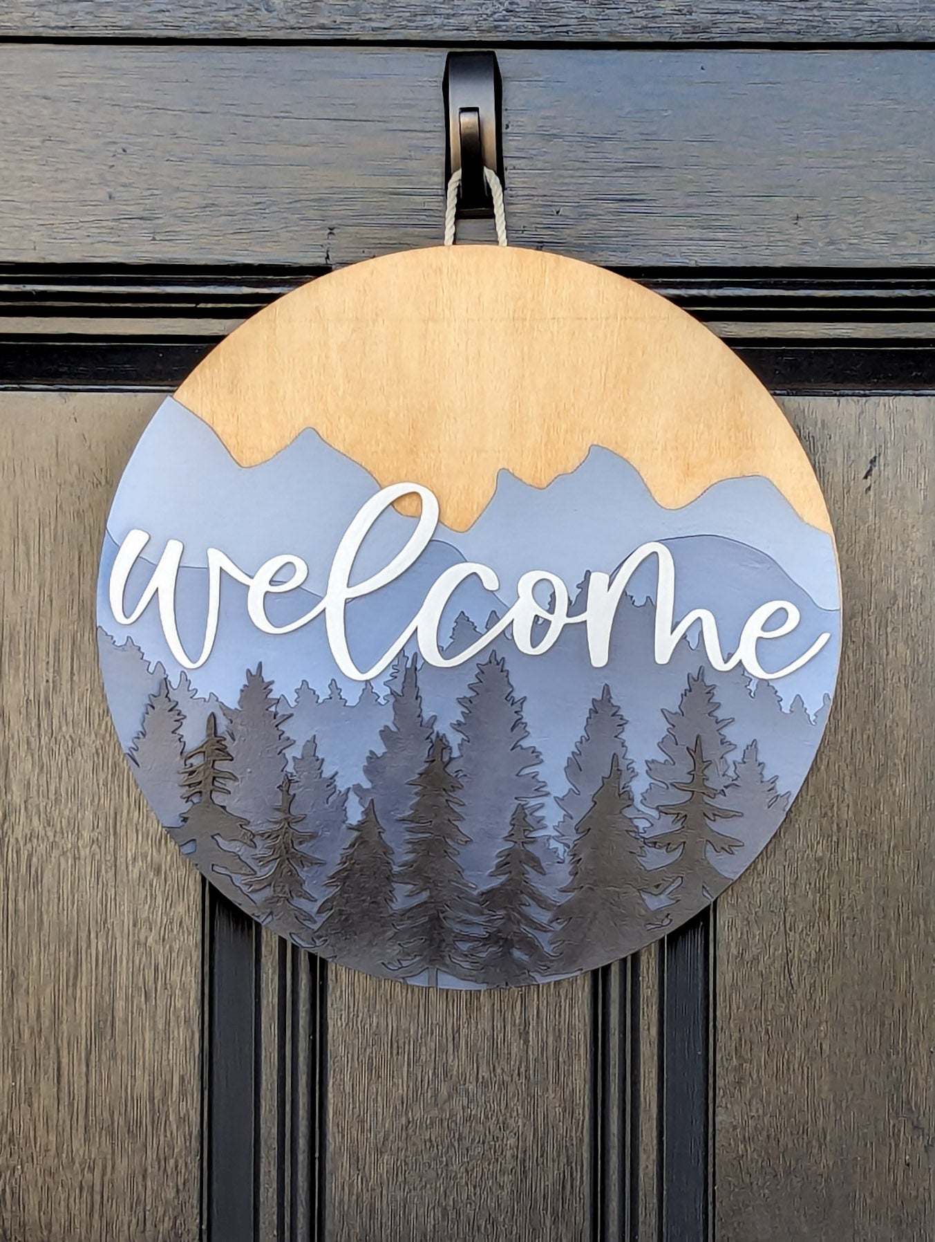 Mountain Welcome Door Hanger