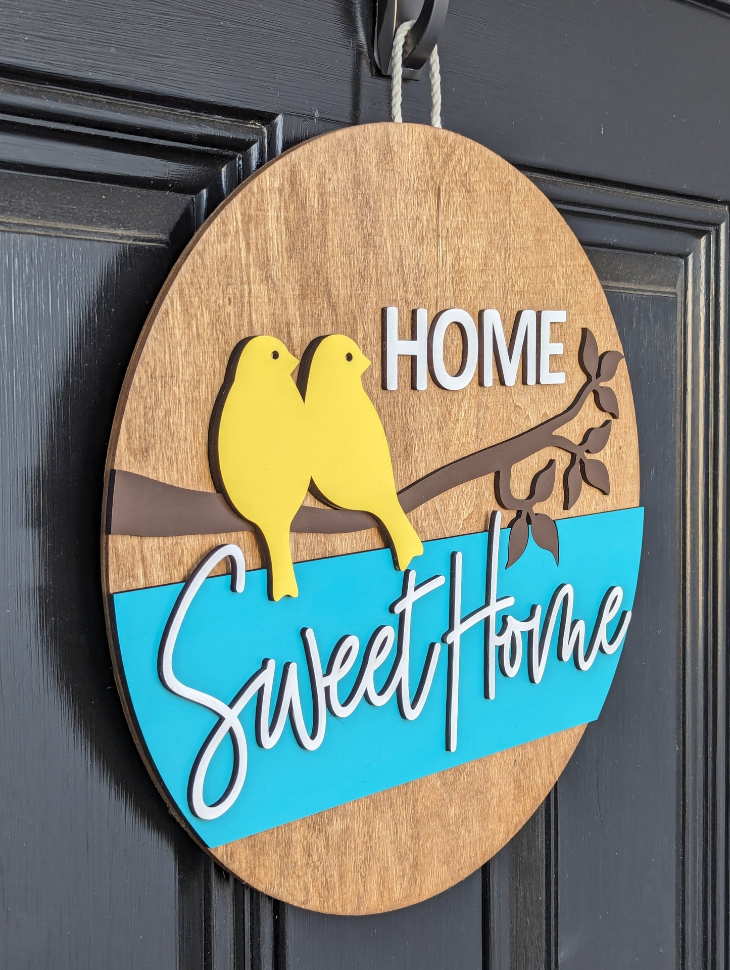 Home Sweet Birds on a Branch Door Hanger