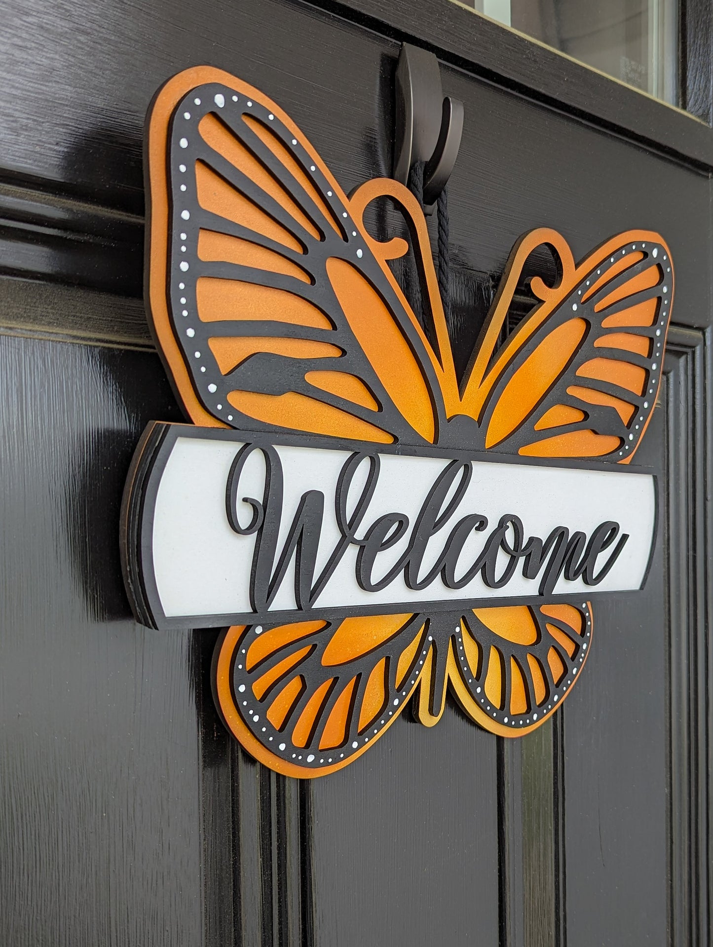 Butterfly Welcome Door Hanger