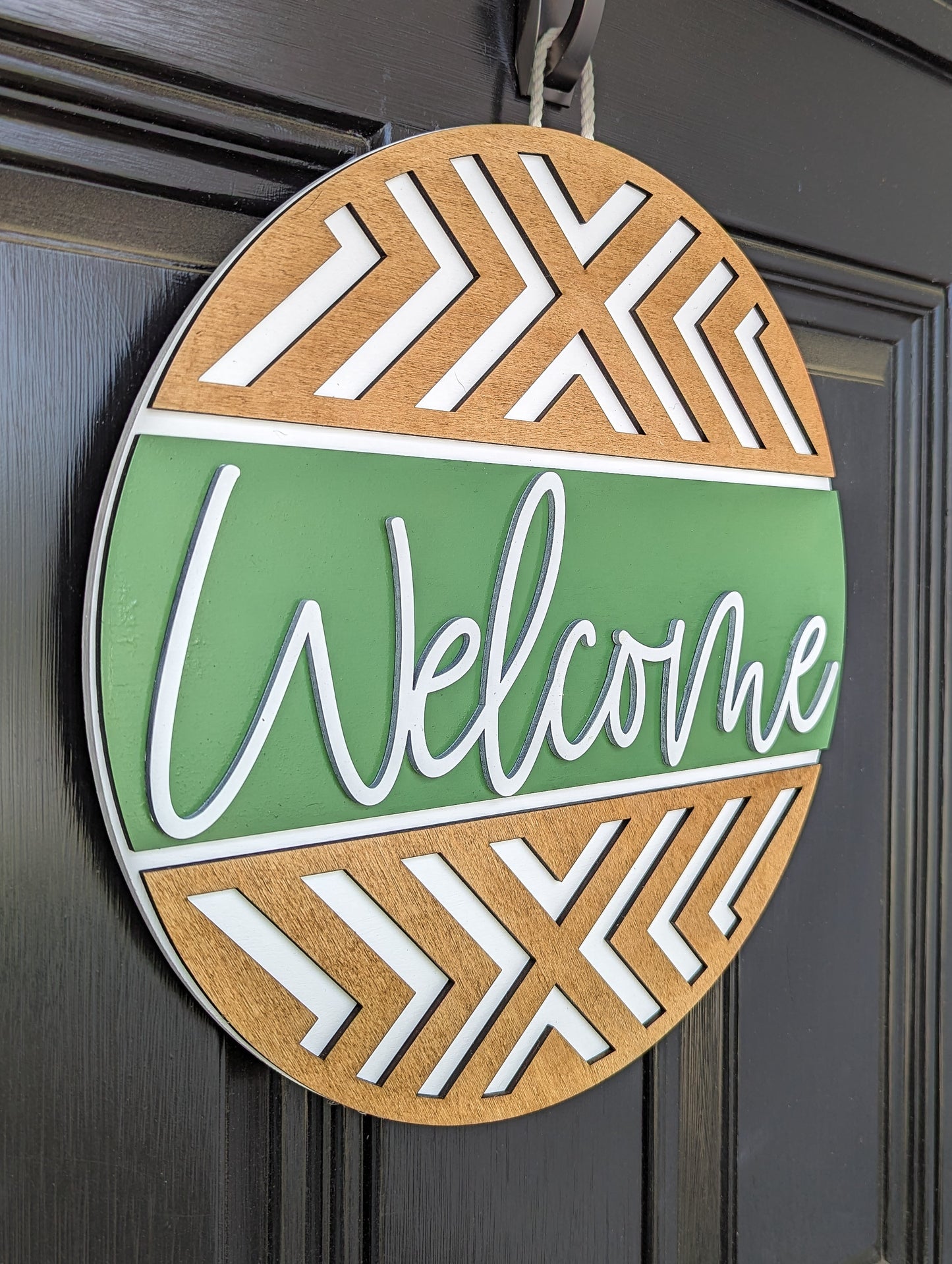 Geometric Welcome Door Hanger