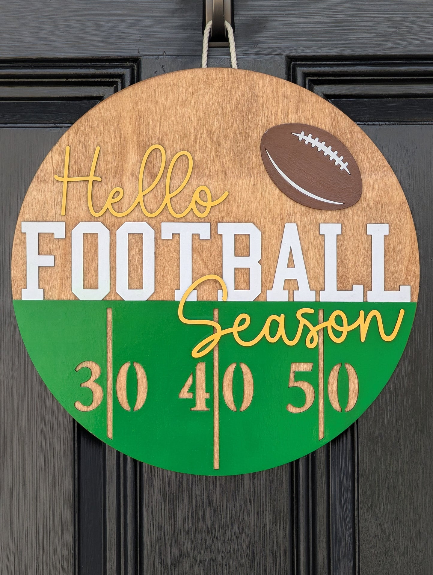 Hello Football Season Door Hanger