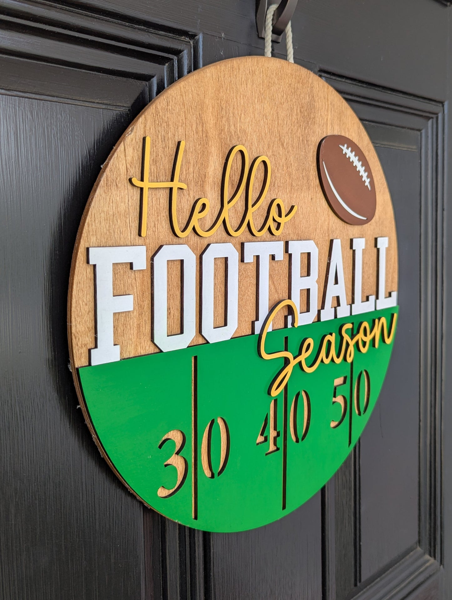 Hello Football Season Door Hanger