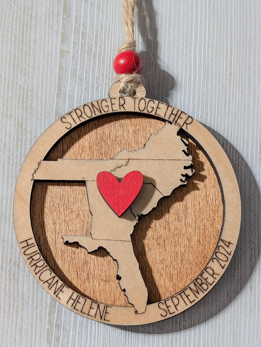 Hurricane Helene Relief Ornaments - Stronger Together