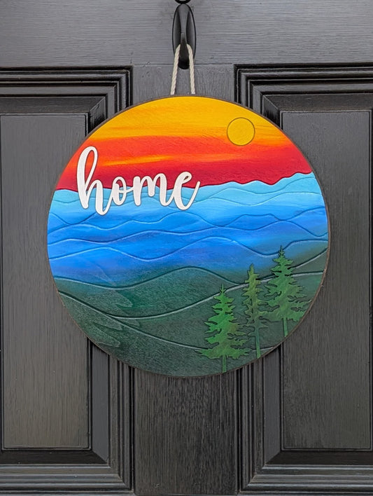 Blue Ridge Mountains Home Door Hanger