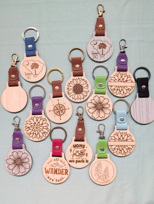 Engravable Keychains - Round