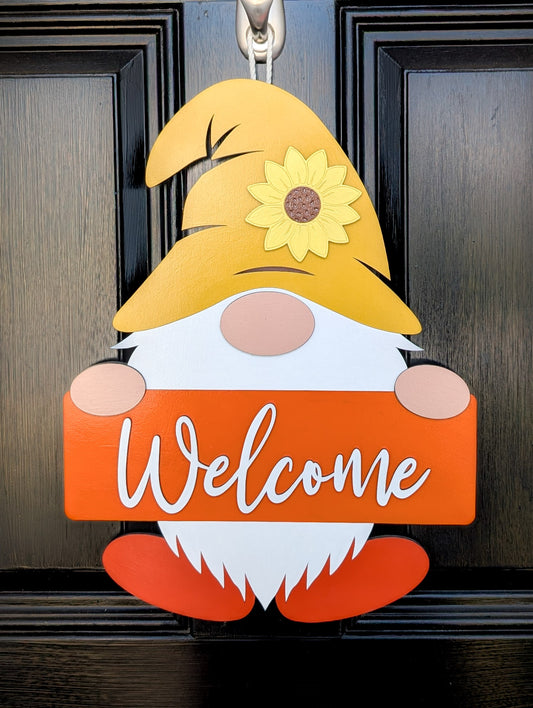 Fall Gnome Welcome Door Hanger
