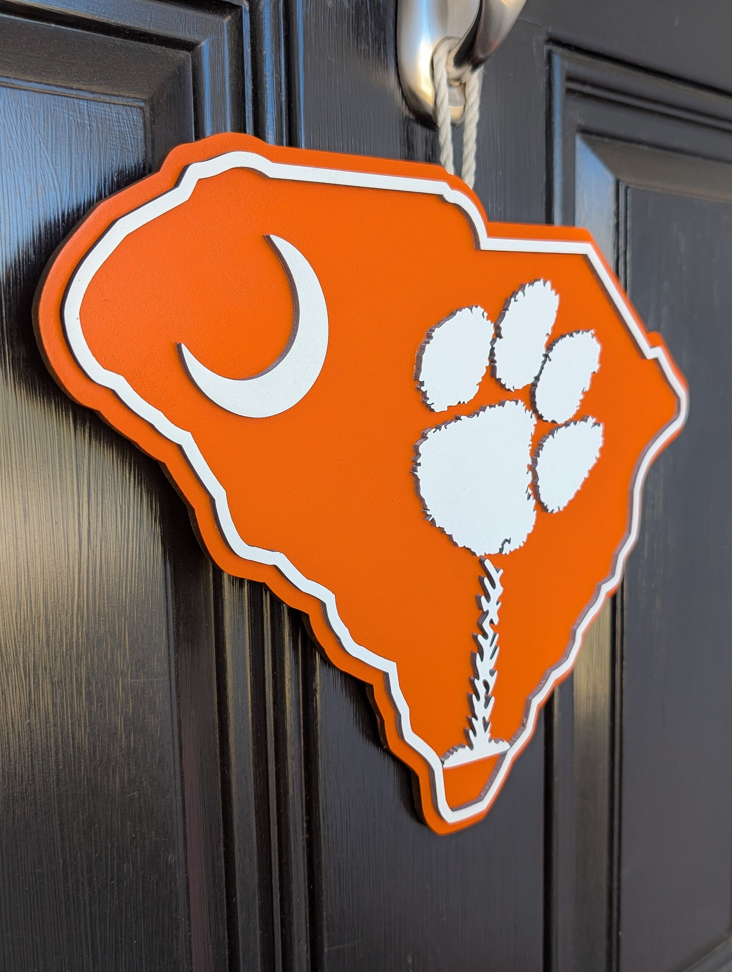 Custom Order - SC Door Hanger Clemson Orange