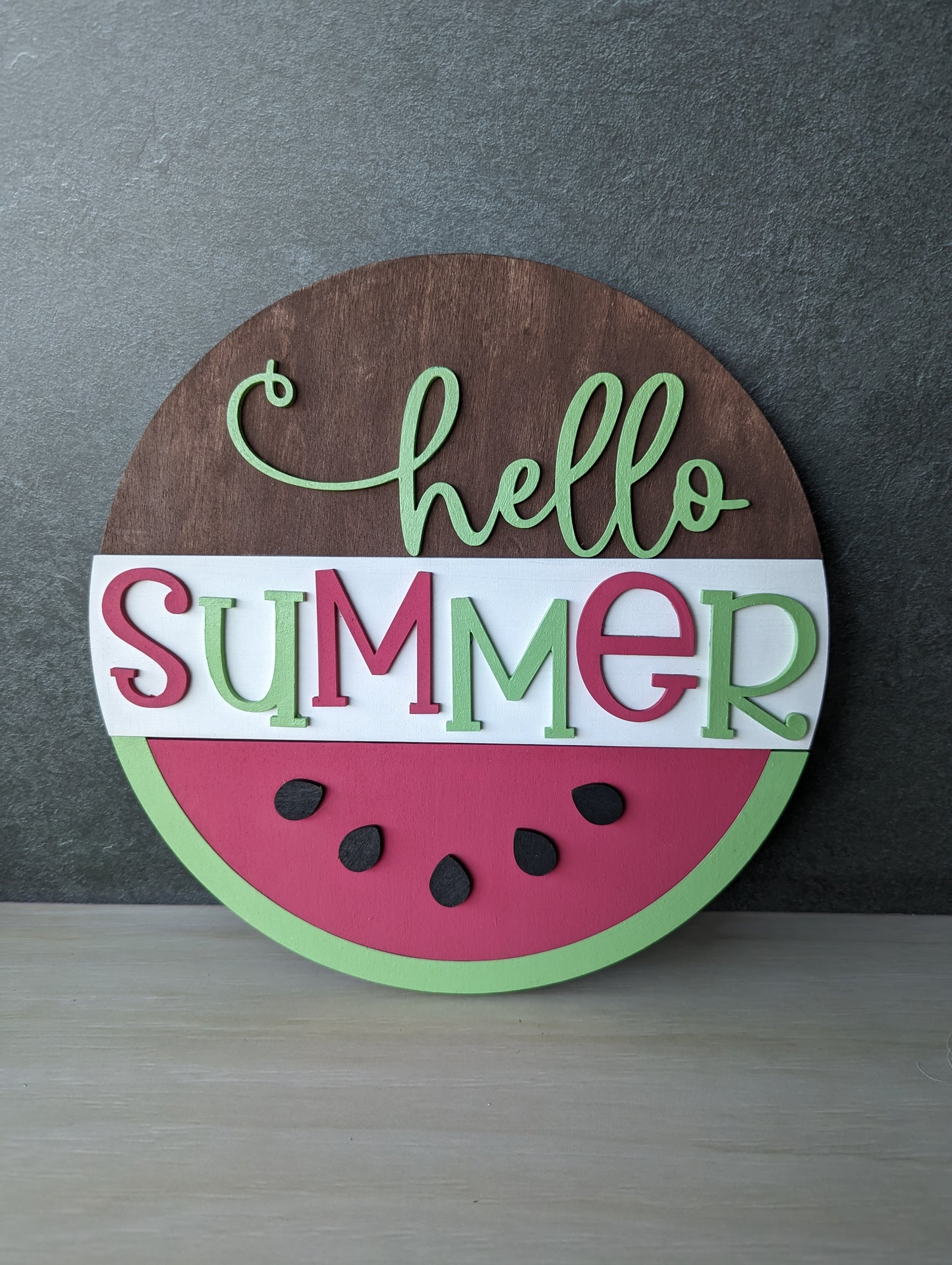 Hello Summer Watermelon Door Hanger