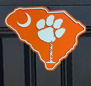 Custom Order - SC Door Hanger Clemson Orange