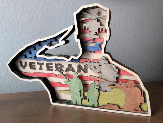Custom Order - 3D Veteran Sign